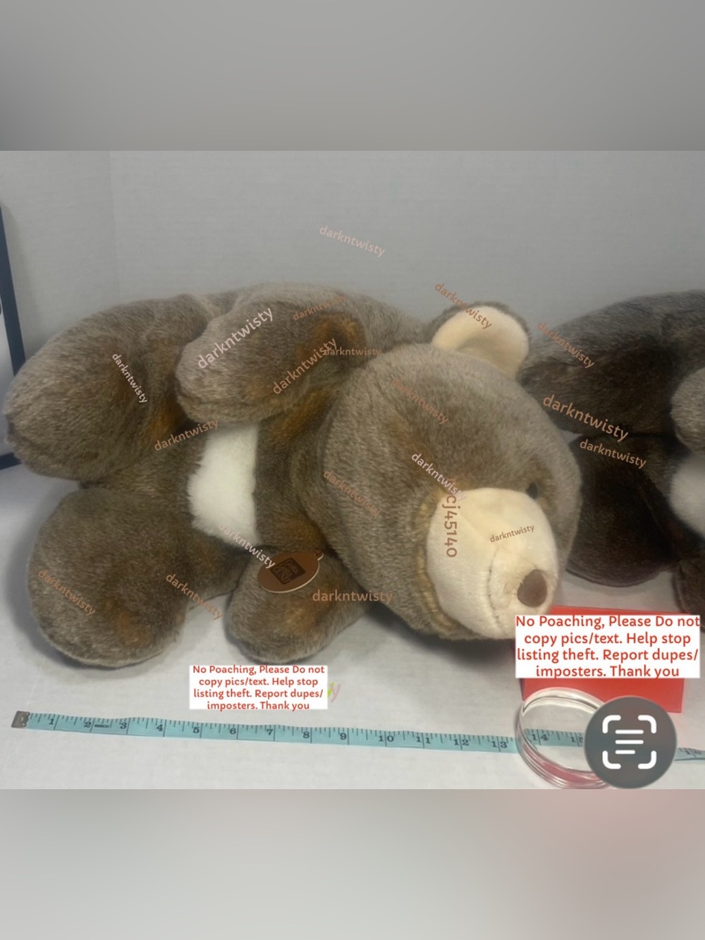HTF VTG GUND SNUFFLES CHOCOLATE & CARAMEL ANNIVERSARY PAIR SHIPS WW 15” FREE GWP - Picture 13 of 15
